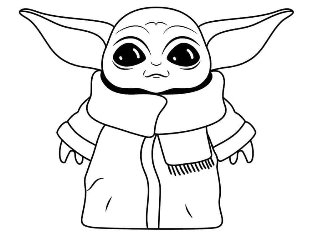 Baby Yoda (1) Boyama Sayfası