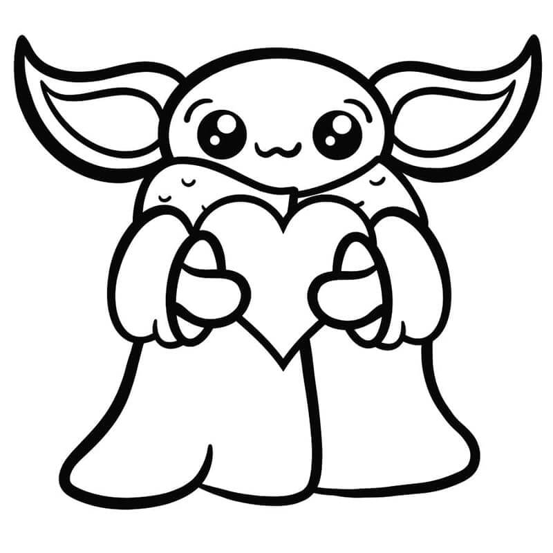 Baby Yoda (10) Boyama Sayfası