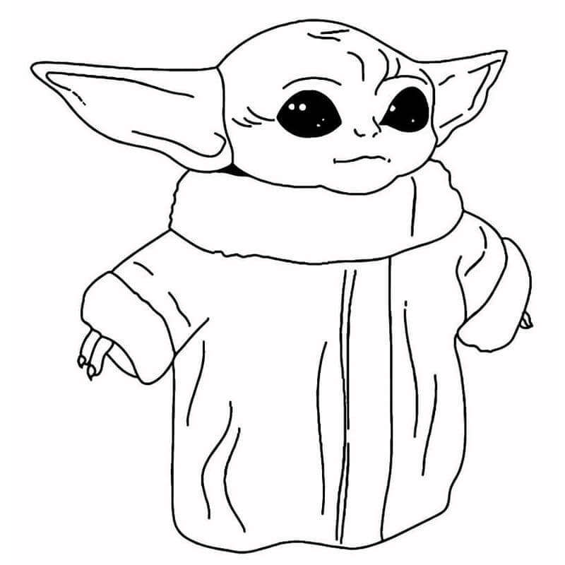 Baby Yoda (11) Boyama Sayfası
