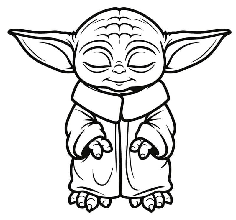 Baby Yoda (12) Boyama Sayfası