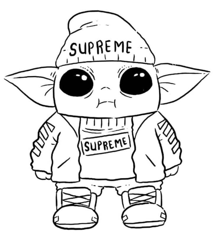 Baby Yoda (13) Boyama Sayfası