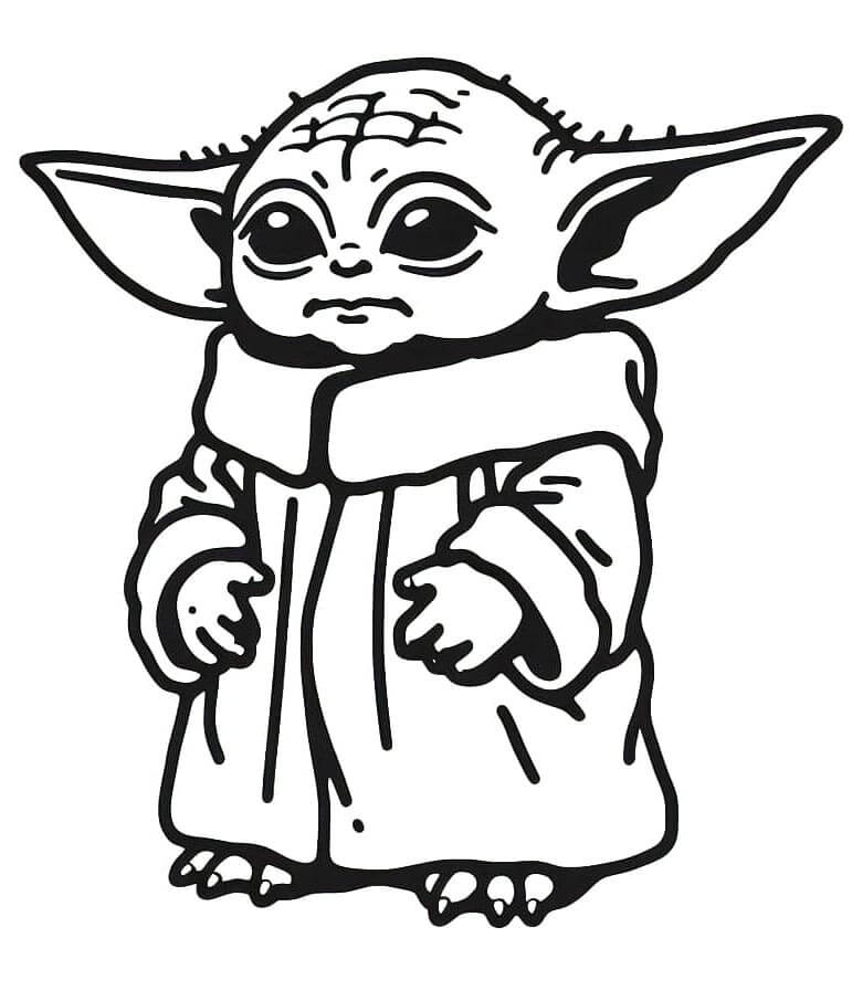 Baby Yoda (14) Boyama Sayfası