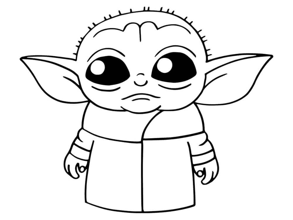 Baby Yoda (18) Boyama Sayfası
