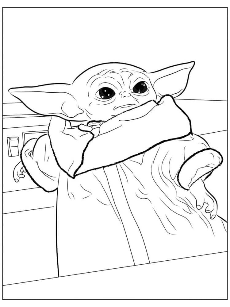 Baby Yoda (19) Boyama Sayfası