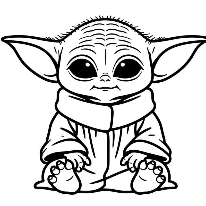 Baby Yoda (20) Boyama Sayfası