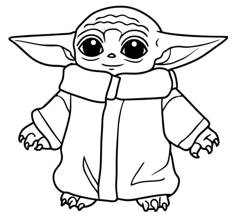 Baby Yoda (4) Boyama Sayfası