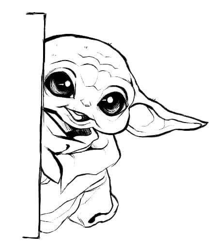 Baby Yoda (7) Boyama Sayfası