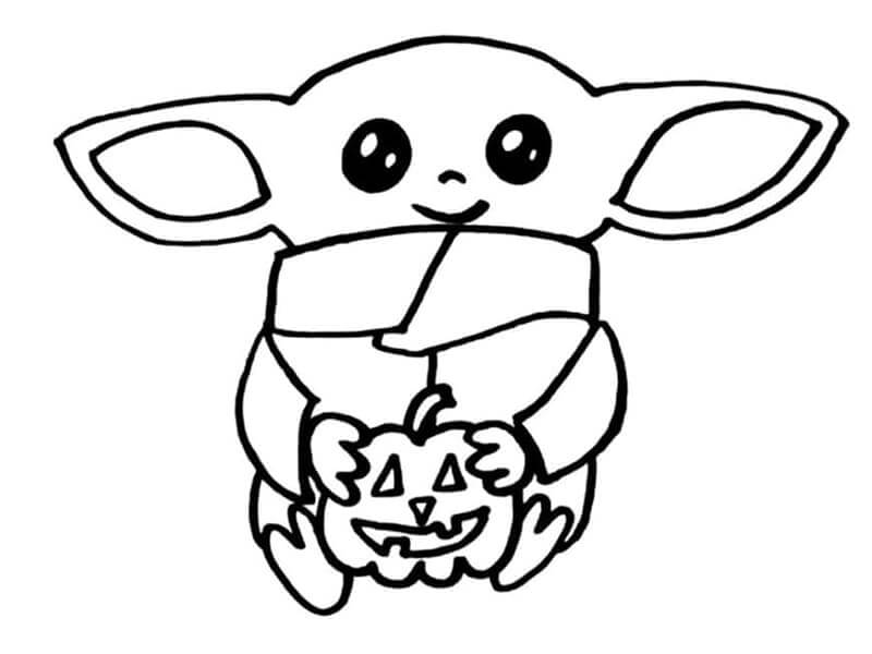 Baby Yoda (8) Boyama Sayfası