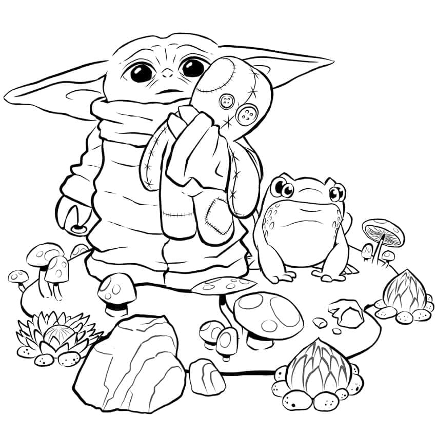 Baby Yoda’i Renklendir Boyama Sayfası