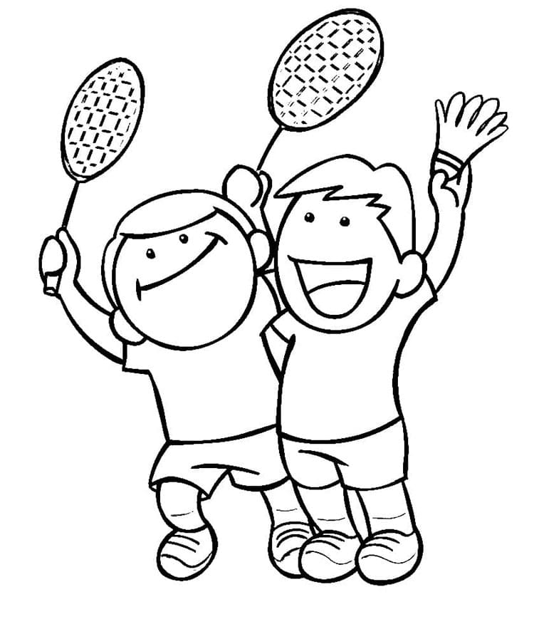 Badminton Boyama Sayfaları