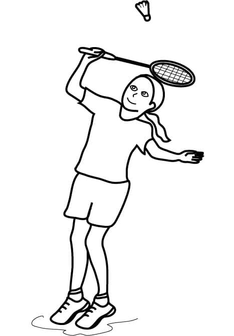 Badminton Resmi Yazdır Boyama Sayfası