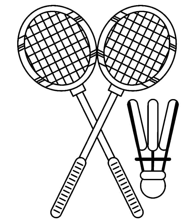 Badminton Resmi Boyama Sayfası