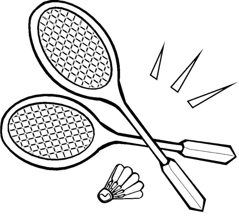 Badminton Sporu Boyama Sayfası