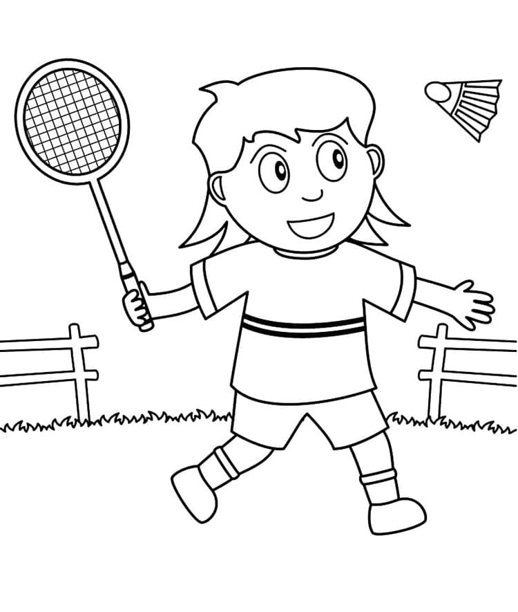 Badminton Yazdır Boyama Sayfası
