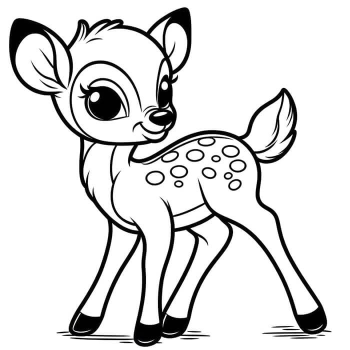 Bambi (5) Boyama Sayfası
