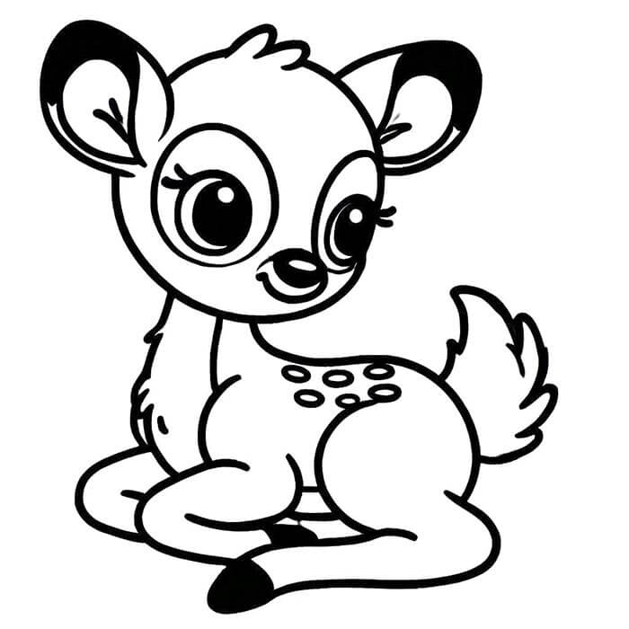 Bambi (8) Boyama Sayfası