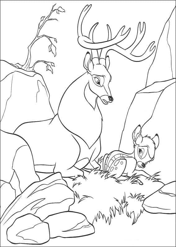 Bambi Bedava Boyama Sayfası