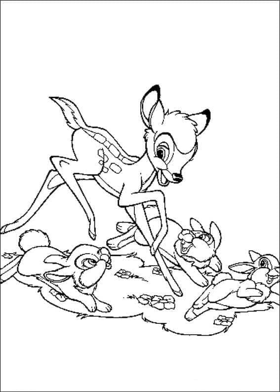 Bambi Resmi Boyama Sayfası