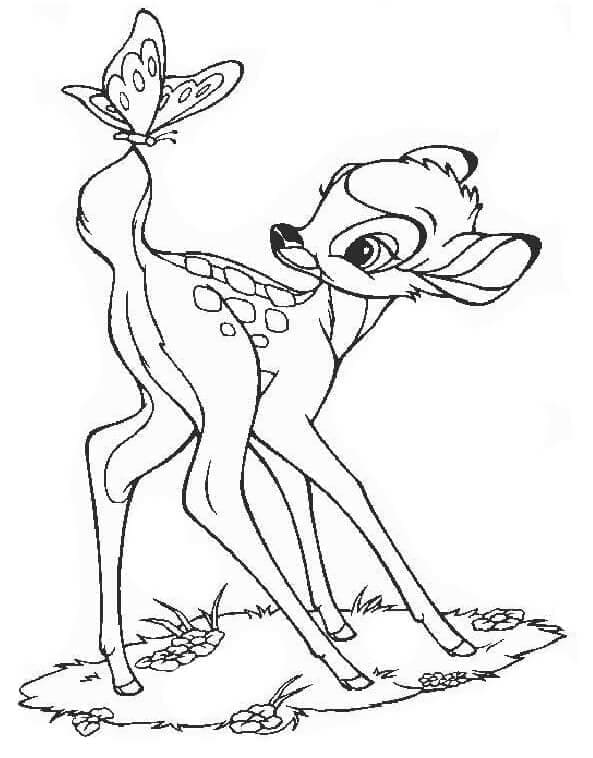 Bambi Yazdır Boyama Sayfası