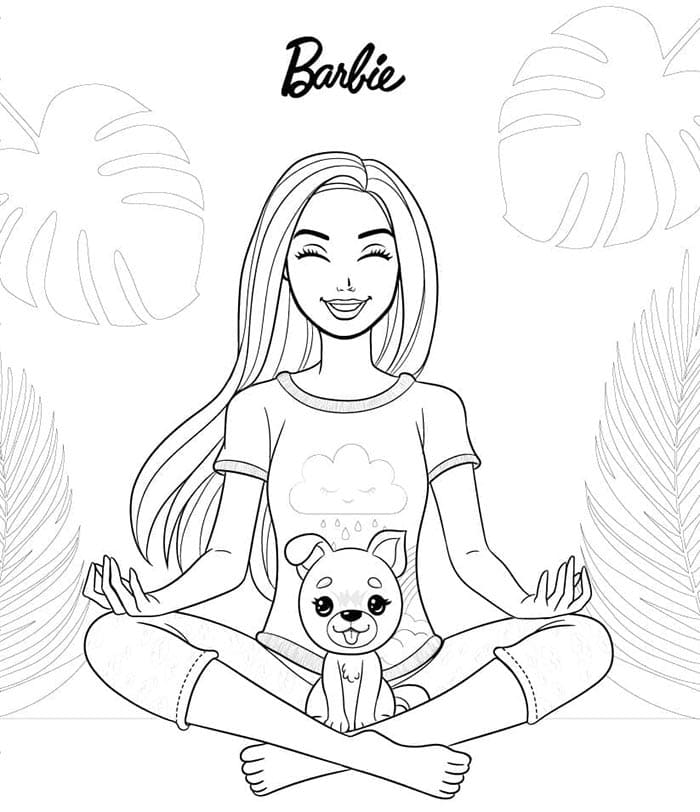 Barbie yazdır Boyama Sayfası