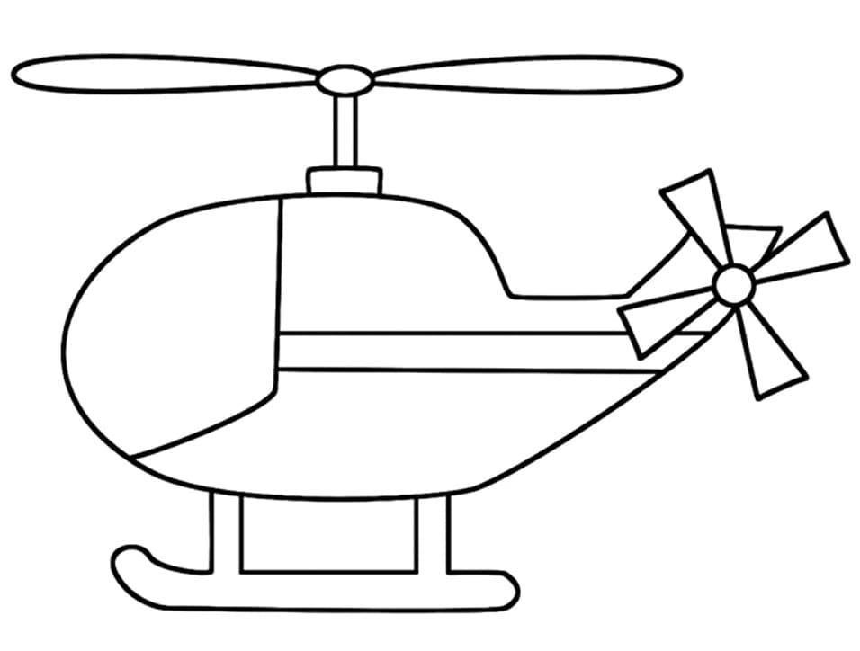 Basılabilir Helikopter Boyama Sayfası
