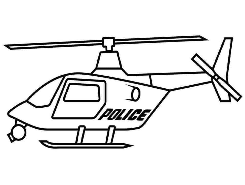 Basılacak Helikopter Boyama Sayfası