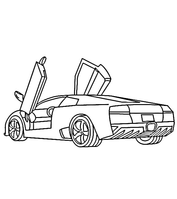 Basılacak Lamborghini Boyama Sayfası