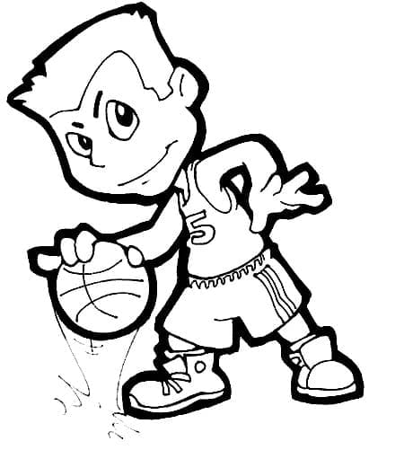 Basketbol Görseli Boyama Sayfası