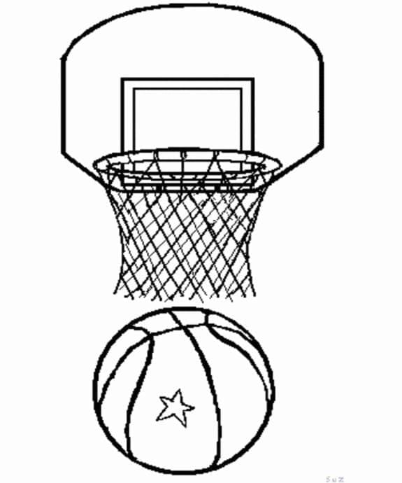 Basketbol Ücretsiz Yazdırılabilir Boyama Sayfası