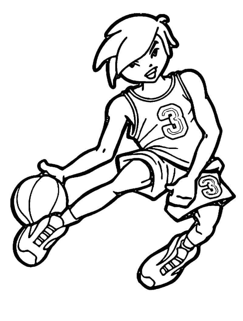 Basketbol Ücretsizce Boyama Sayfası