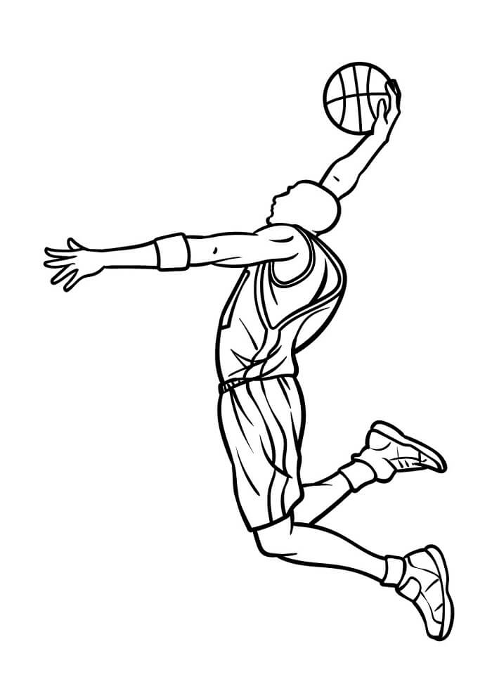 Basketbol oynamak Boyama Sayfası