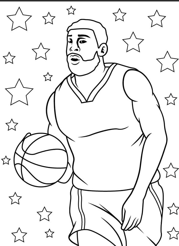 Basketbol sporu Boyama Sayfası