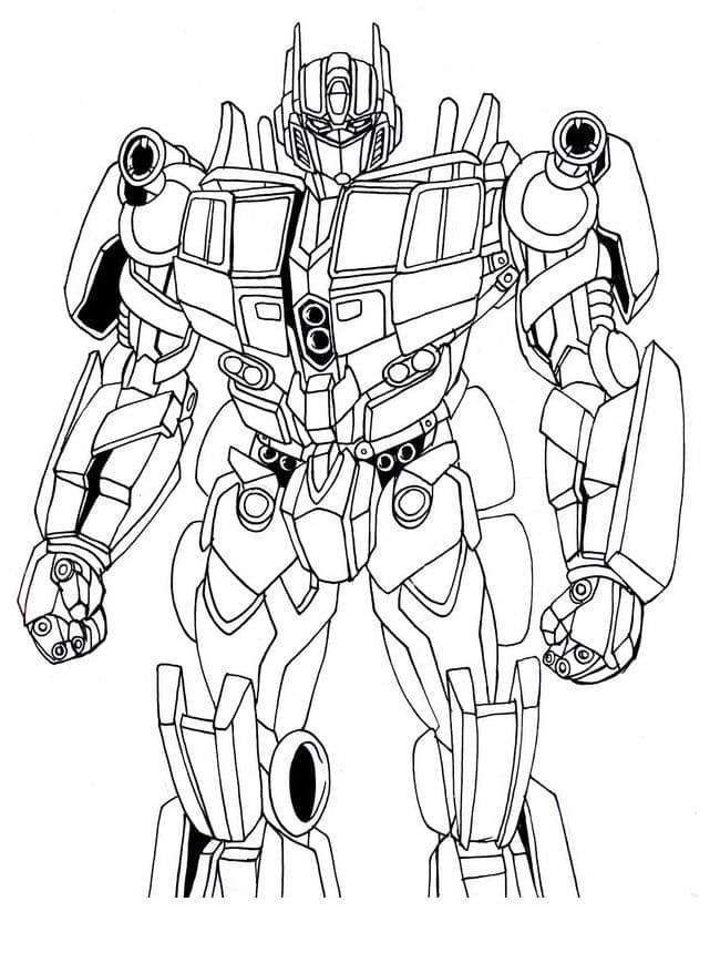 Baskı İçin Transformers Resmi Boyama Sayfası