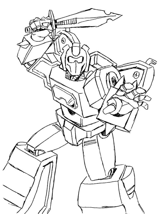 Baskı İçin Transformers Boyama Sayfası