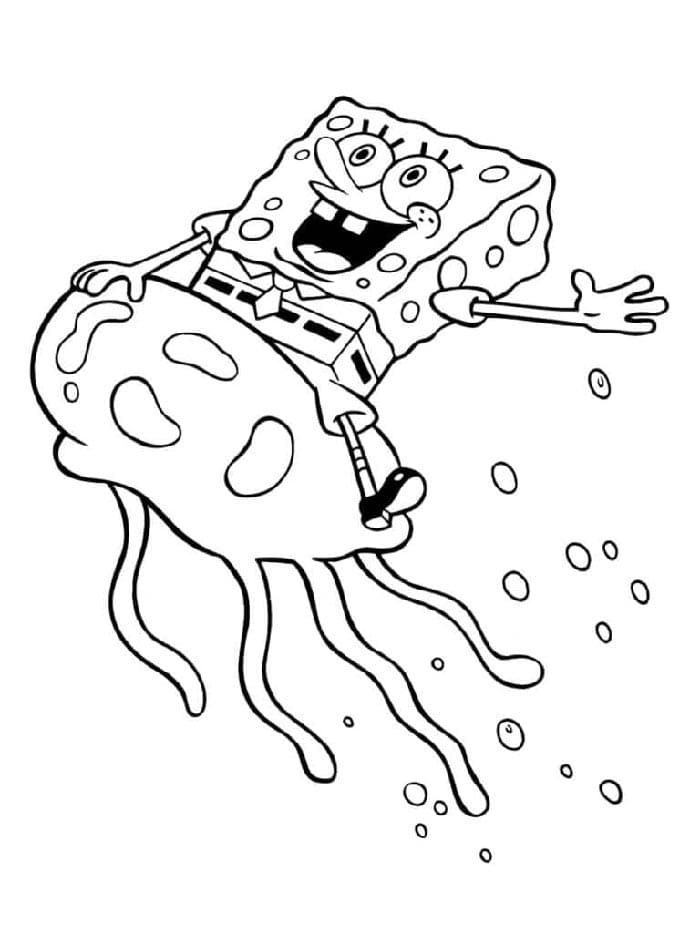 Baskı SüngerBob Boyama Sayfası