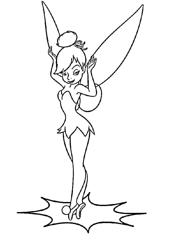 Baskı Tinkerbell Boyama Sayfası