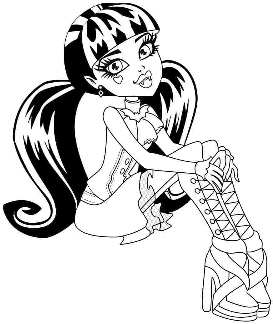 Baskı için Ücretsiz Monster High Boyama Sayfası