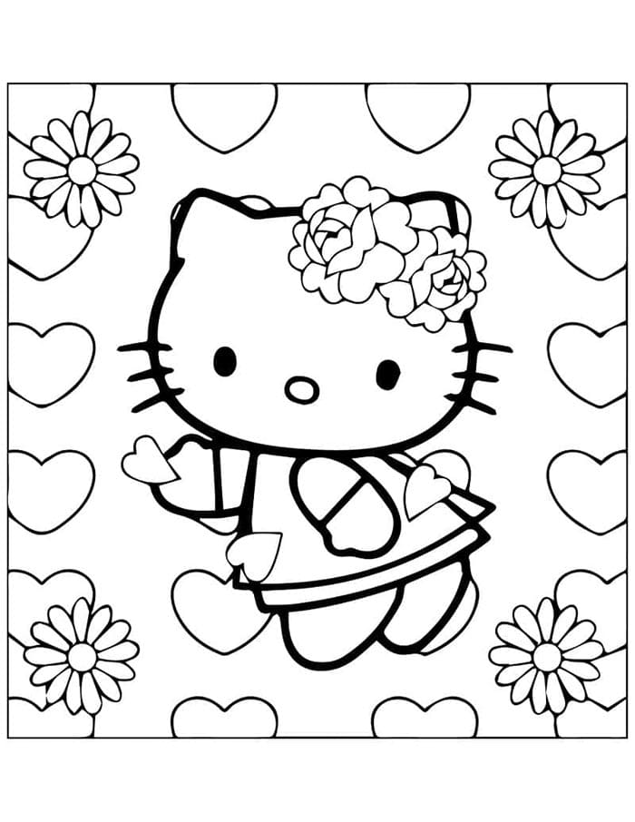 Baskıya Hello Kitty Boyama Sayfası