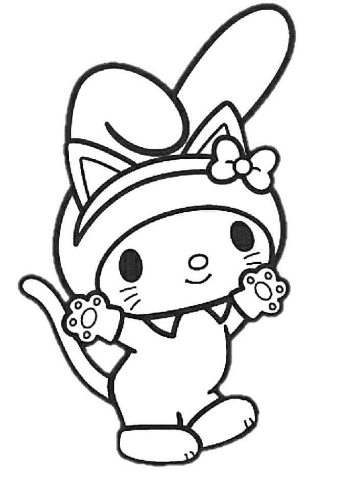 Baskıya My Melody Boyama Sayfası