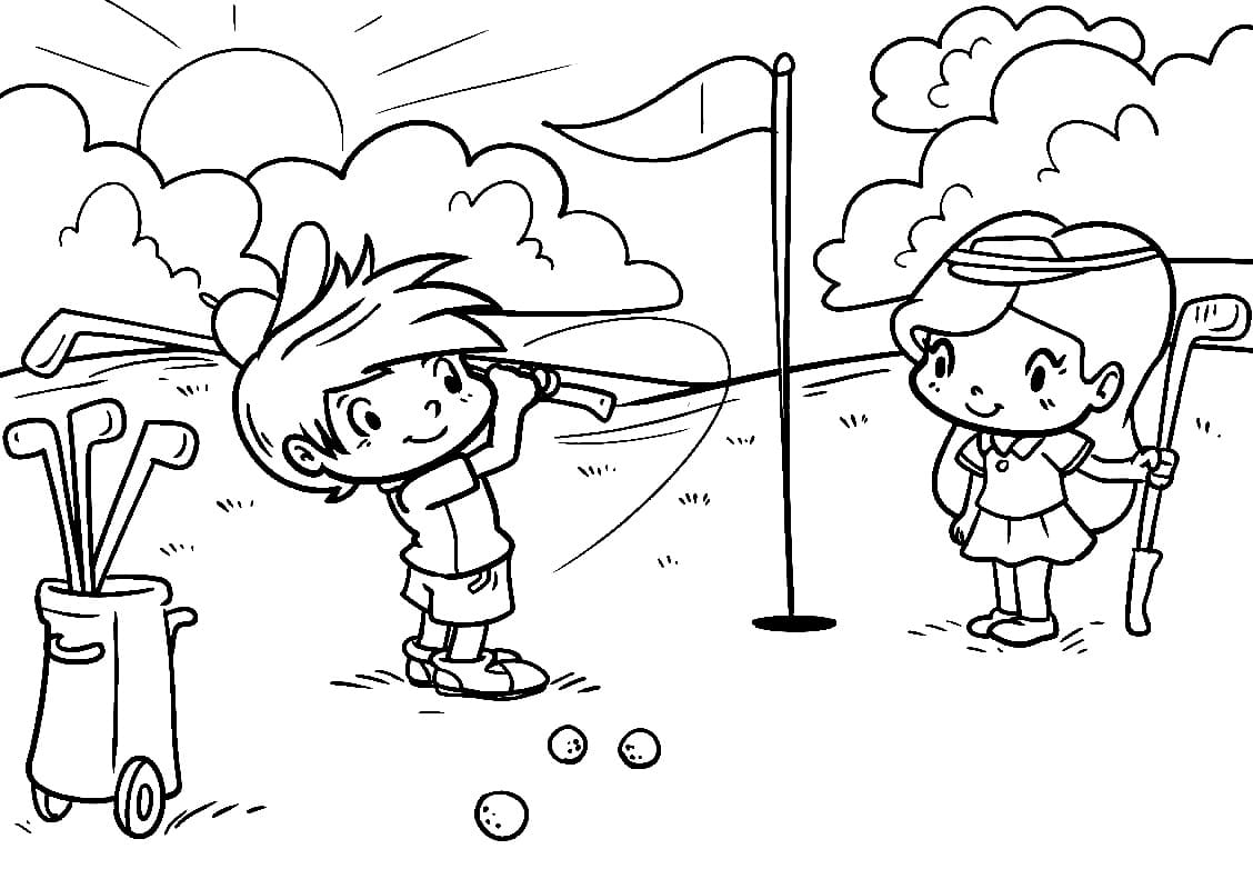 Baskıya Uygun Golf Boyama Sayfası