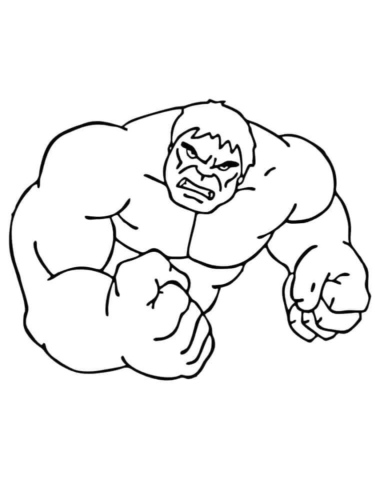 Bastırılabilir Hulk Resmi Boyama Sayfası
