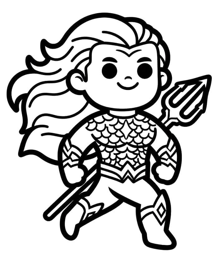 Bastırmalık Aquaman Boyama Sayfası