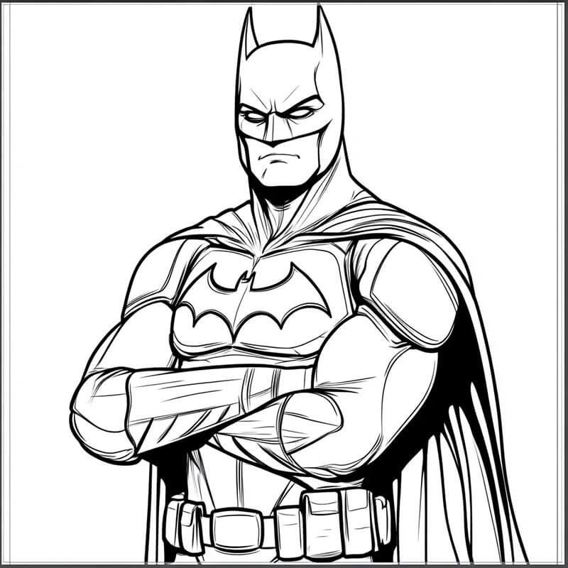 Bastırmalık Batman Boyama Sayfası