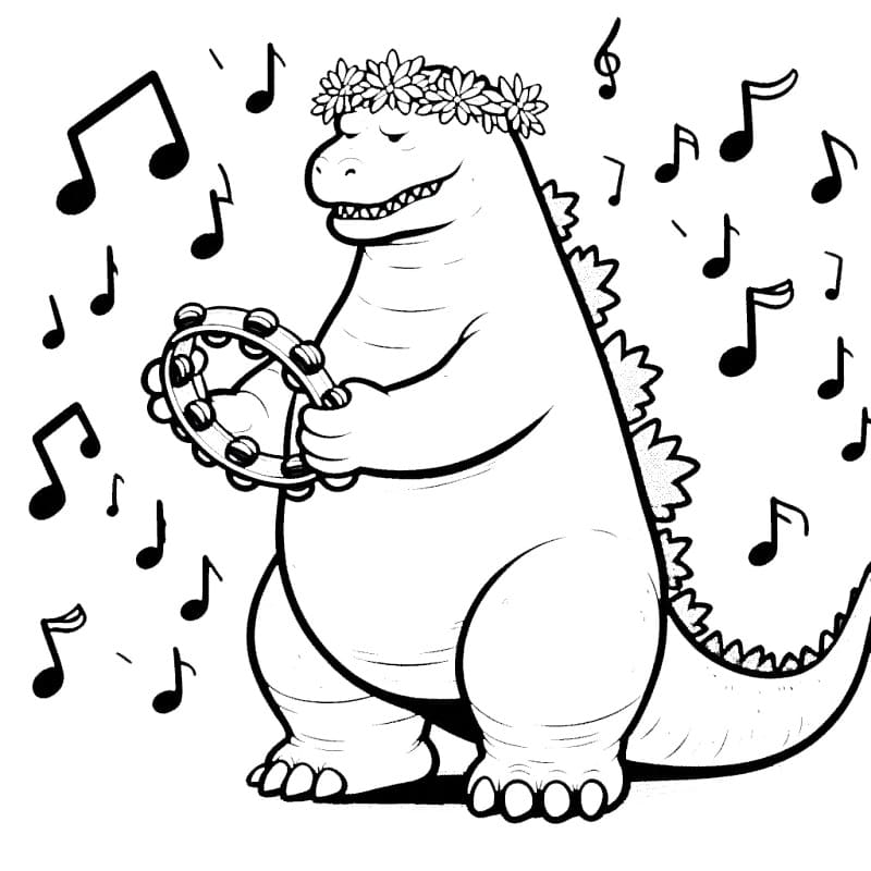 Bastırmalık Godzilla Boyama Sayfası