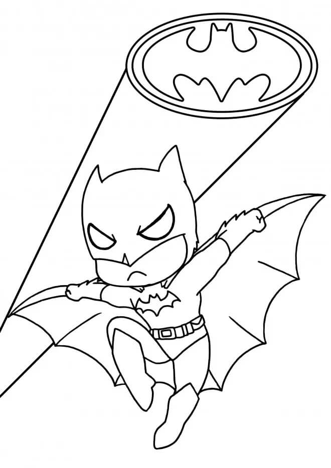 Batman Baskı Görseli Boyama Sayfası