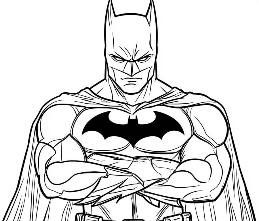 Batman Çizimi Bedava Boyama Sayfası