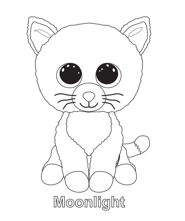 Beanie Boo boyamak için Boyama Sayfası