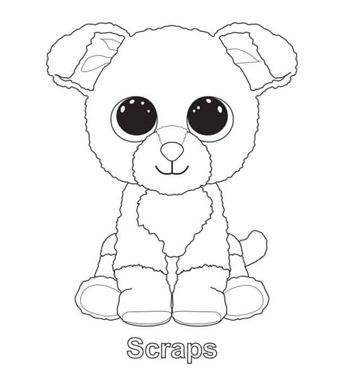 Beanie Boo ücretsiz görsel Boyama Sayfası