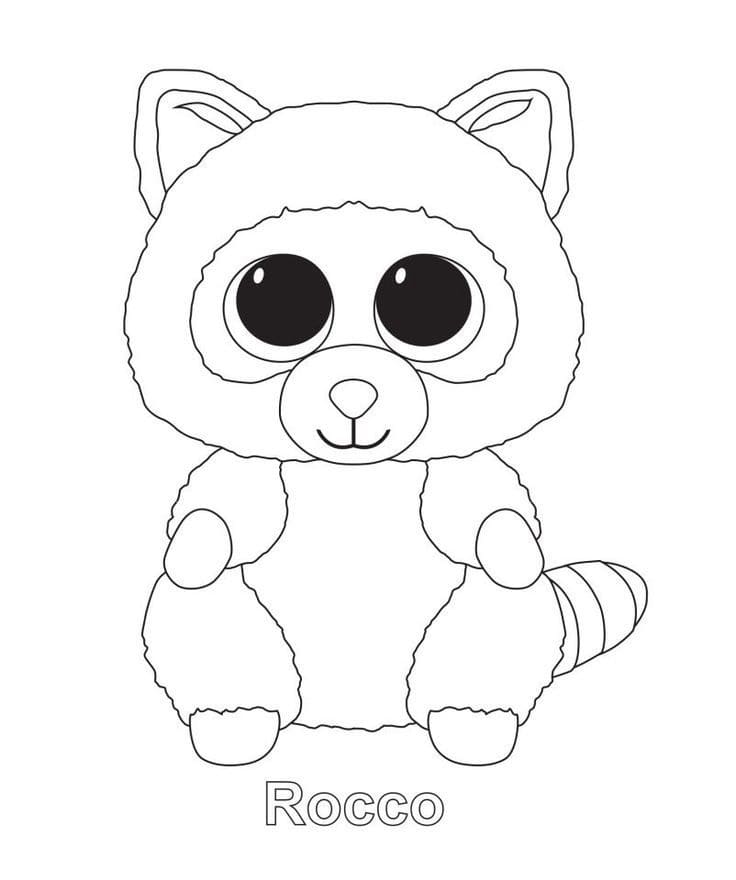 Beanie Boo ücretsiz yazdırılabilir Boyama Sayfası