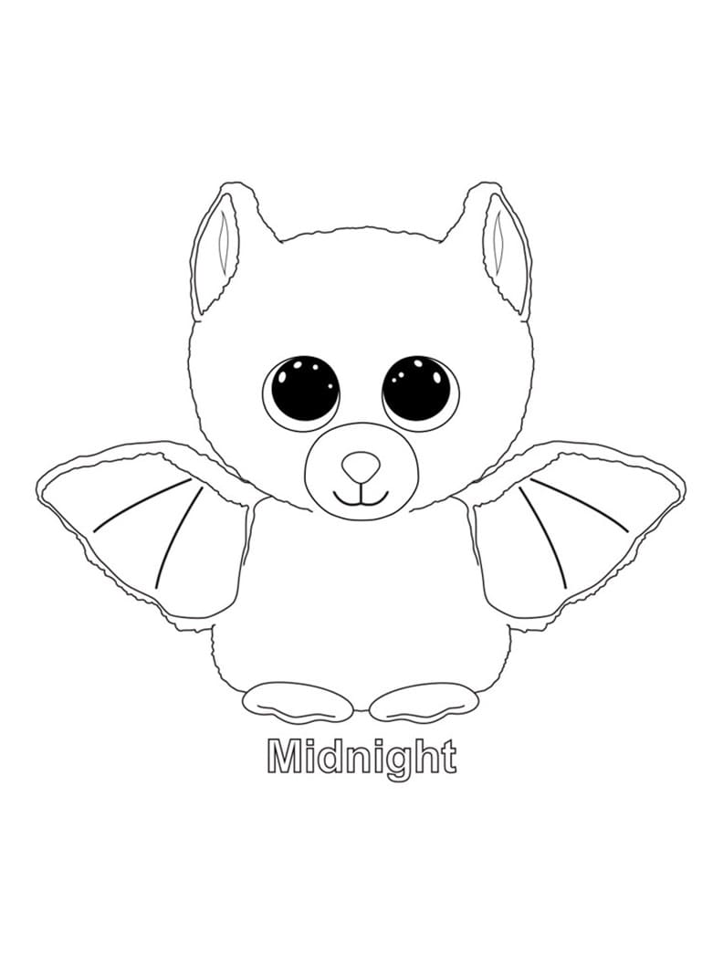 Beanie Boo ücretsiz Boyama Sayfası